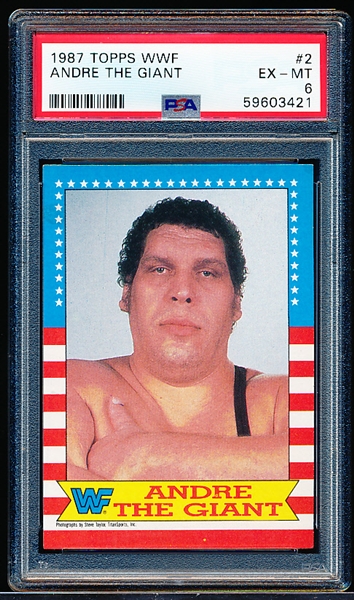 1987 Topps WWF- #2 Andre The Giant- PSA Ex-MT 6