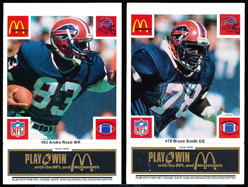 1986 McDonald’s Ftbl. Buffalo Bills- 1 Complete Black Tab Set of 24 Cards