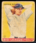 1933 Goudey Baseball- #12 George Pipgras, New York Yankees