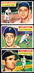 1956 Topps Baseball- 3 Diff- White Backs