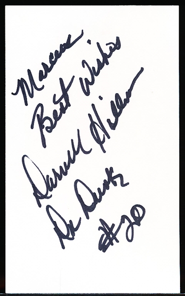 Autographed Darnell Hillman NBA Index Card