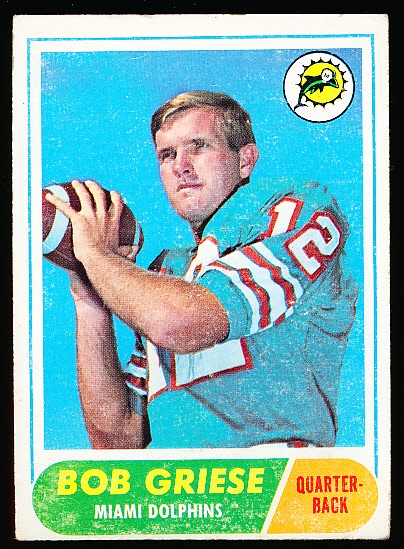 1968 Topps Football- #196 Bob Griese RC