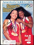 Autographed Florence Griffith Joyner and Jackie Joyner-Kersee October 10, 1988 Sports Illustrated- Cover Only- JSA Certified