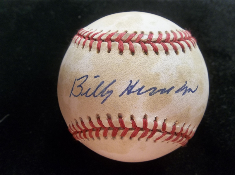 Billy Herman Autographed N.L. (Wm. White Pres.) Baseball