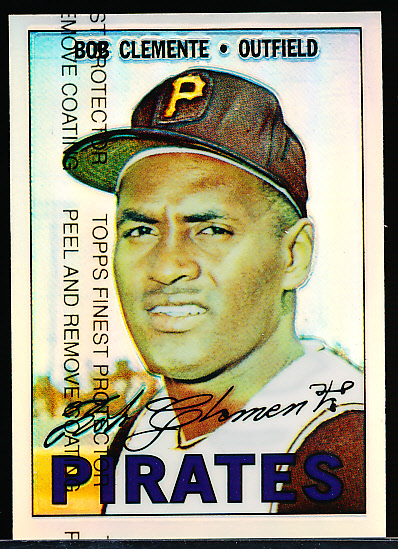 Lot Detail Topps Bsbl Clemente Chrome Reprint Refractor Topps