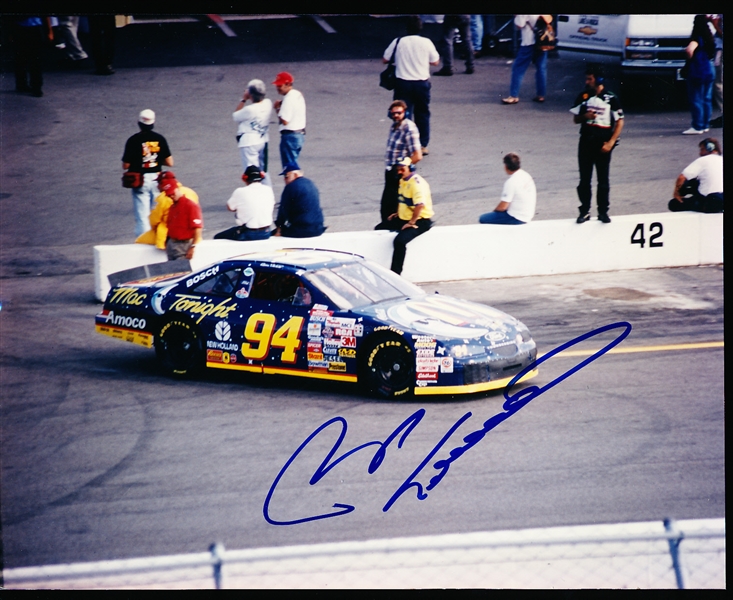 Autographed Bill Elliott NASCAR McDonald’s #94 Car Color 8” x 10” Photo