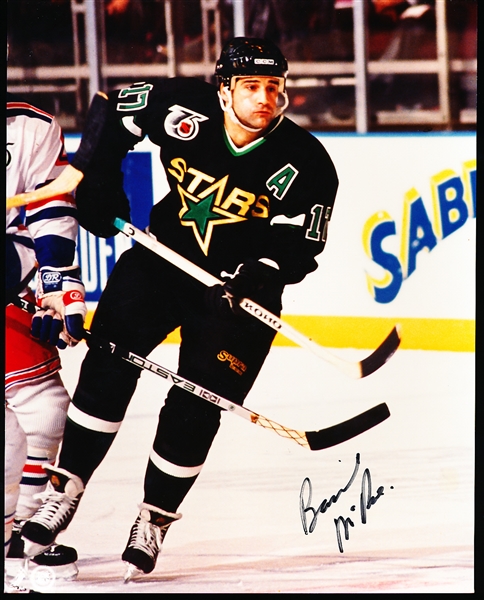 Autographed Basil McRae Minnesota North Stars NHL Color 8” x 10” Photo