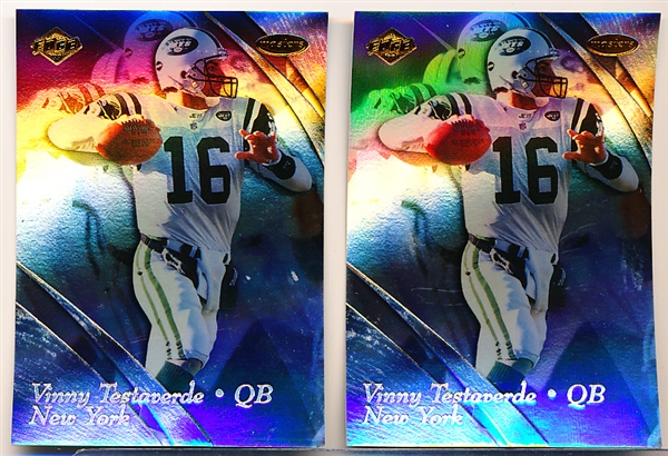 1999 Collectors Edge- Edge Masters “Galvanized” Football- #132 Vinny Testaverde, Jets- 50 Cards