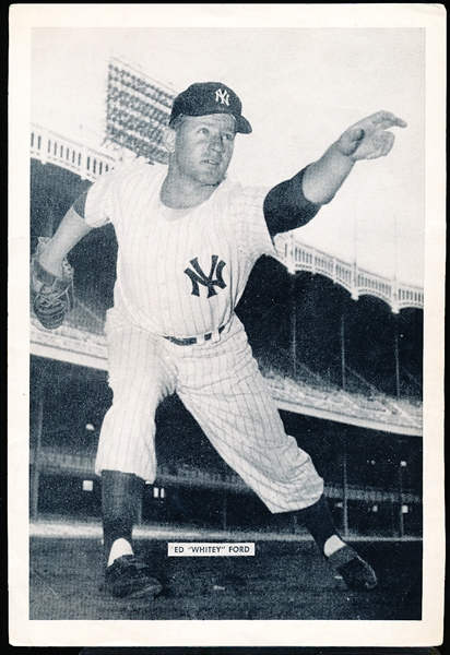 Mid-1950’s New York Yankees MLB B/W Approx. 6” x 8-7/8”- Whitey Ford