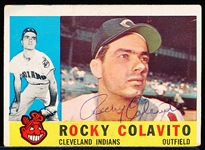 Autographed 1960 Topps Bsbl. #400 Rocky Colavito, Indians