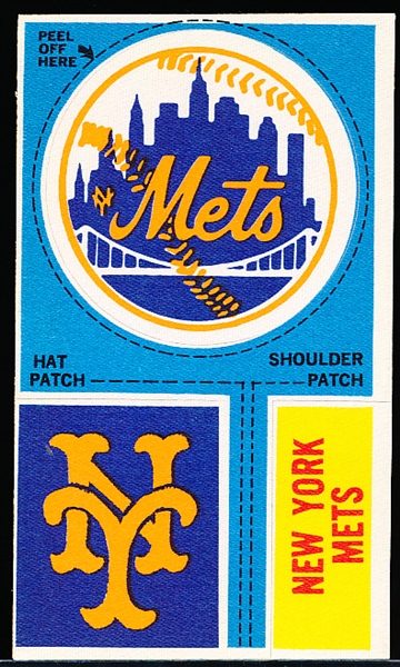 1968 Fleer Baseball Team Emblem Patches- New York Mets