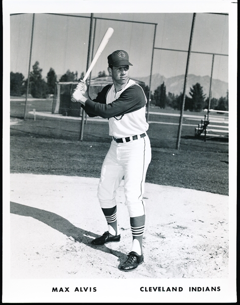 1960’s Max Alvis Cleveland Indians MLB B/W 8” x 10-¼” Glossy Photo