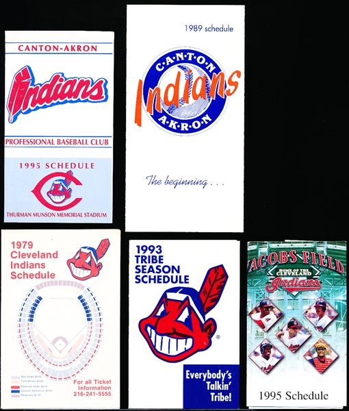 1979-95 Cleveland and Canton-Akron Indians MLB and MiLB Schedules- 17 Asst.