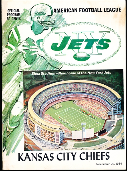 11/29/64 Kansas City Chiefs @ New York Jets AFL Program