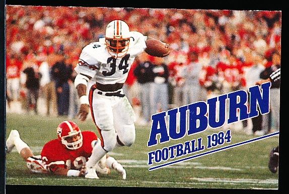 1984 Auburn University NCAA Ftbl. Schedule- Bo Jackson on Front