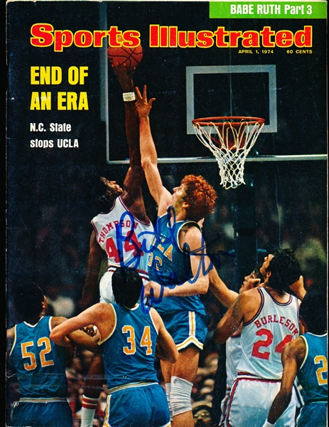 Autographed 4/1/74 Sports Illustrated NCAA Bskbl. “End of An Era”- Signed by Bill Walton