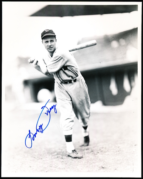 Autographed Lonny Frey Brooklyn Dodgers MLB B/W 8” x 10” Photo