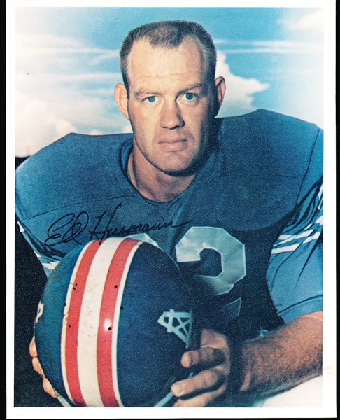 1964 Ed Husmann Houston Oilers AFL Team Issued Color 8” x 10” Thin Paper Photo