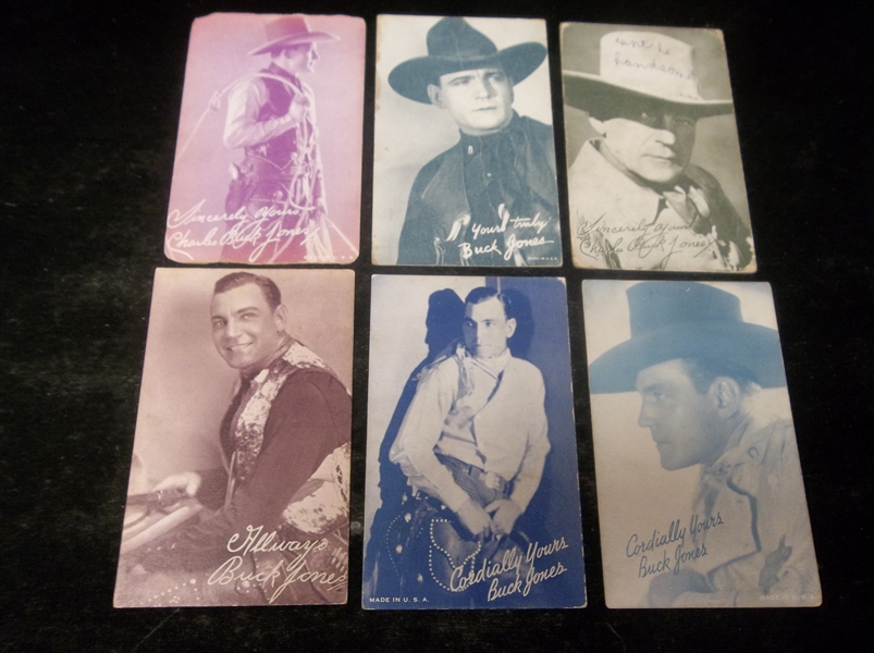 1920’s-30’s Buck Jones Western Salutation Exhibits- 6 Diff.