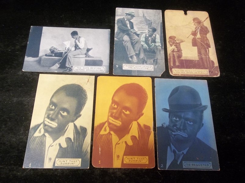 Late 1920’s-30’s Amos ‘n’ Andy” Exhibit Cards- 6 Diff.