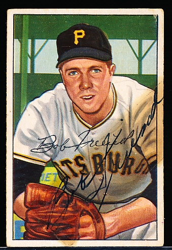 Lot Detail - Autographed 1952 Bowman Bsbl. #191 Bob Friend, Pirates