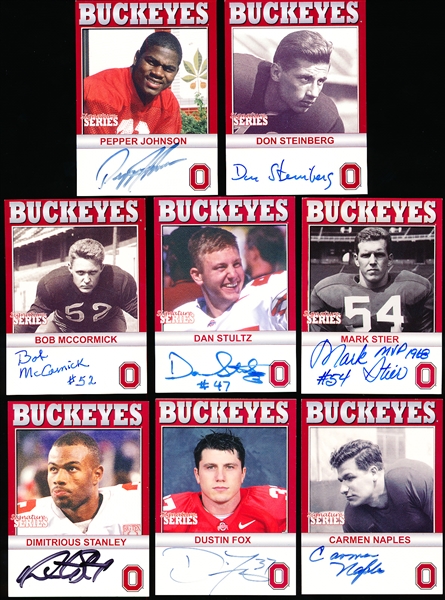 Autographed 2005 TK Legacy Ohio State Ftbl. “Signature Series”- 8 Diff.