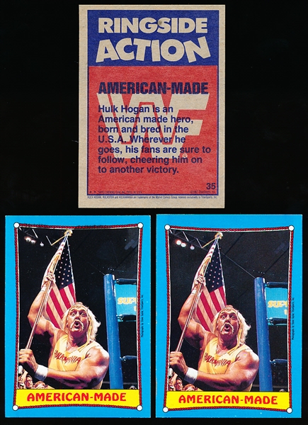 1987 Topps WWF Wrestlemania III Wrestling #35 Hulk Hogan “American Made”- 10 Cards