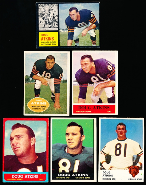 Doug Atkins-6 Diff Football Cards