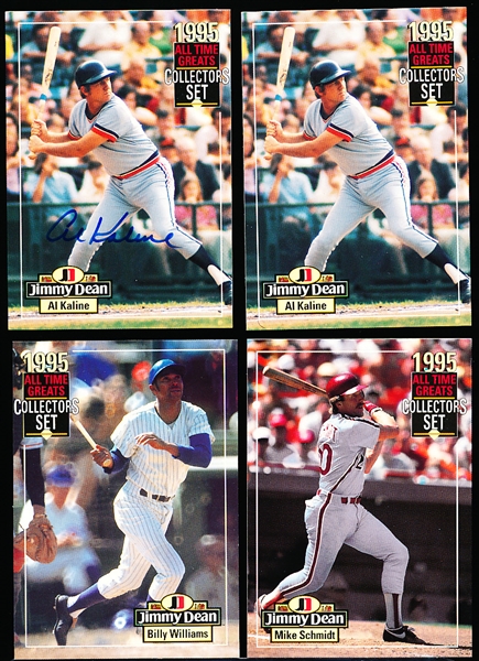 1995 Jimmy Dean All Time Greats Baseball- Set of 6- plus extra Al Kaline Autographed Insert Card