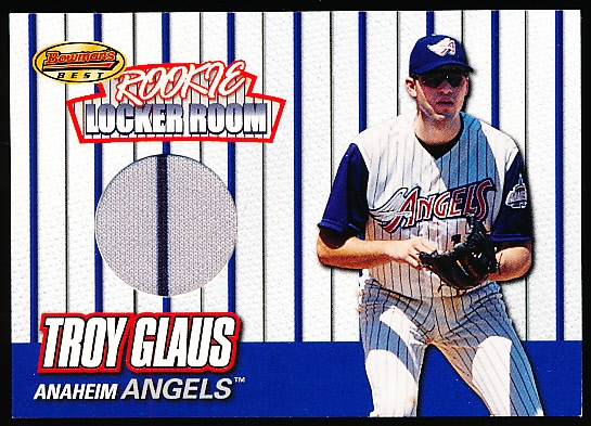 1999 Bowman’s Best Bb- “Rookie Locker Room Jersey”- #RJ3 Troy Glaus, Angels