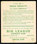1933 Goudey Baseball- #201 Ernie Orsatti, Cardinals