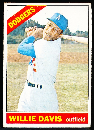 1966 Topps Baseball- #535 Willie Davis, Dodgers- Hi#