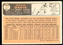 1966 Topps Baseball- #535 Willie Davis, Dodgers- Hi#