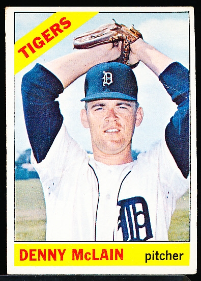1966 Topps Baseball- #540 Denny McLain, Tigers- Hi#