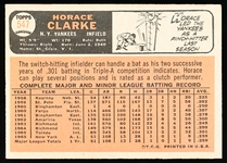 1966 Topps Baseball- #547 Horace Clarke, Yankees- Hi#