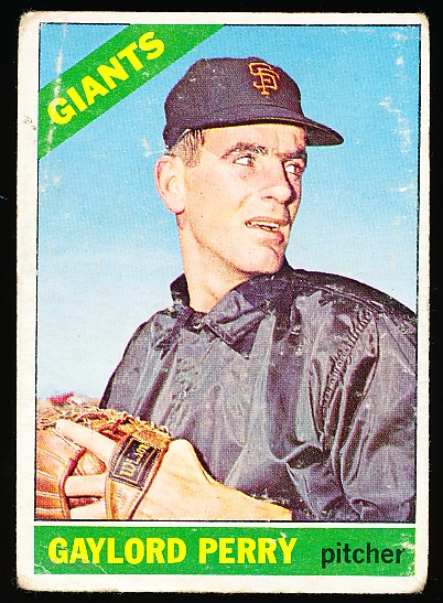 1966 Topps Baseball- #598 Gaylord Perry, Giants- Hi# 