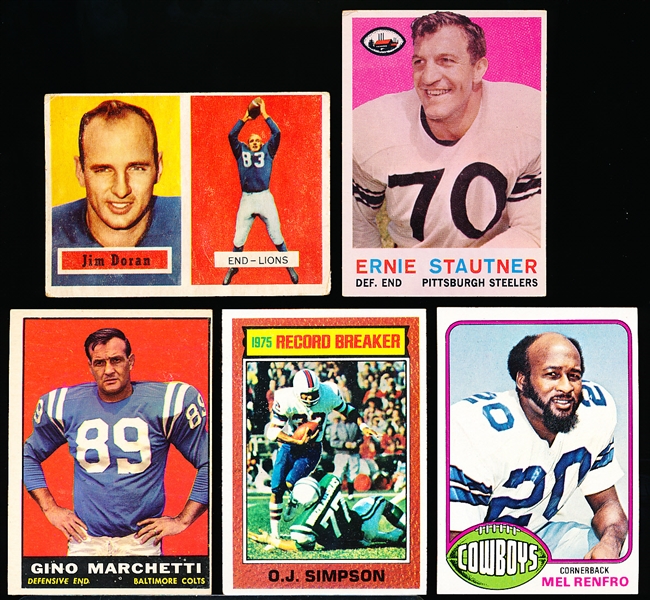 Five Football Cards