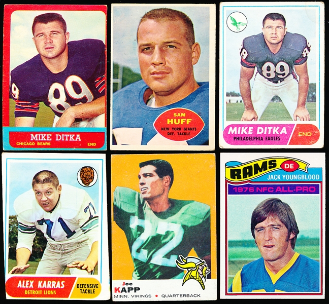 Six Football Cards