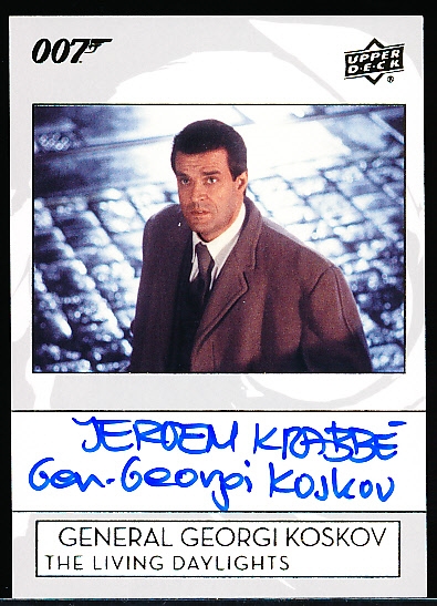 2019 Upper Deck James Bond Collection “Autograph” #A-JK Jeroen Krabbe (General Georgi Koskov)