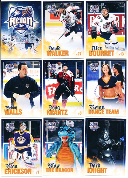 2010-11 Ontario Reign ECHL Hockey Complete Set of 40