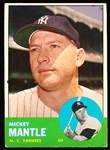 1963 Topps Baseball- #200 Mickey Mantle, Yankees