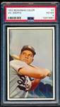 1953 Bowman Color Baseball- #2 Vic Wertz, St. Louis Browns- PSA Vg-Ex 4