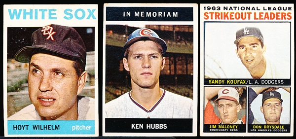 1964 Topps Baseball- 3 Diff