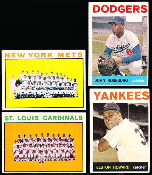 1964 Topps Baseball- 4 Diff