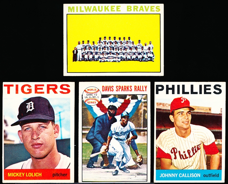 1964 Topps Baseball- 4 Diff