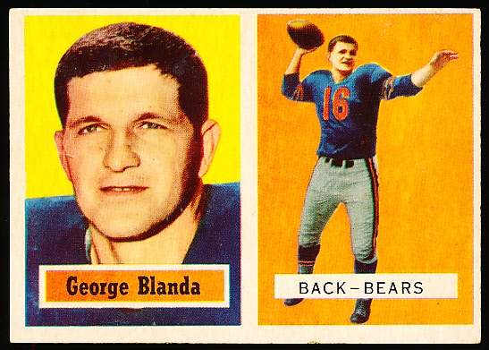 1957 Topps Football- #31 George Blanda, Bears