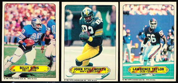 1983 Topps Football Insert Stickers- 36 Stickers