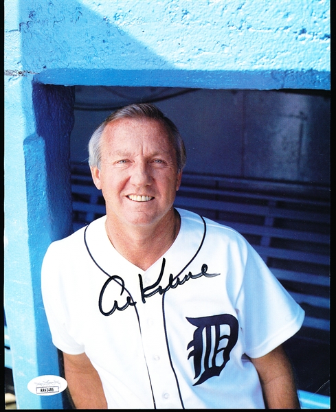 Autographed Al Kaline Detroit Tigers Color 8” x 10” Photo- JSA Certified