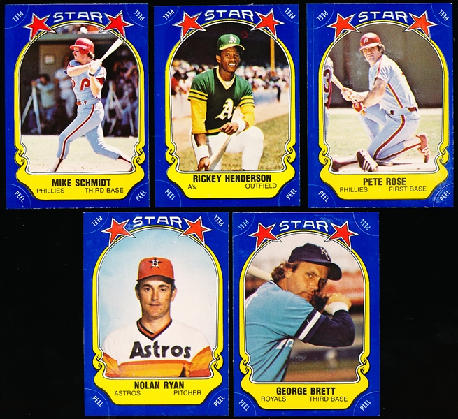 1981 Fleer Star Sticker Baseball Complete Set of 128