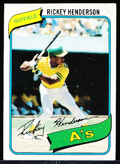 1980 Topps Baseball- #482 Rickey Henderson RC